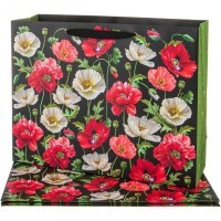 Комплект бумажных пакетов из 4 шт. &quot;маки&quot; 46,5*35*14,5 см. Lefard (521-222)