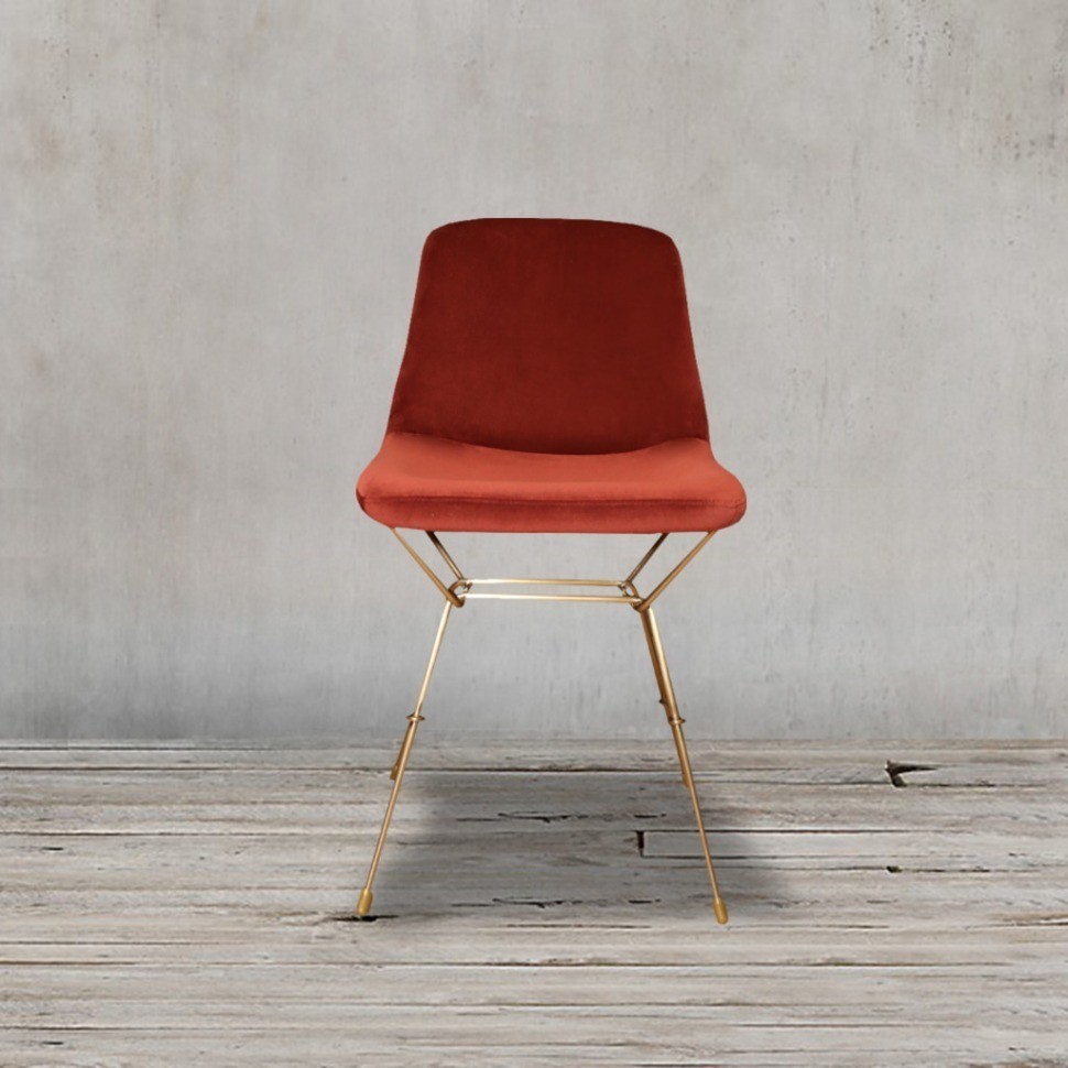 Стул SC-3288HW/burlesque-brown, Каркас матовое золото, вельвет, Lilac, ROOMERS FURNITURE