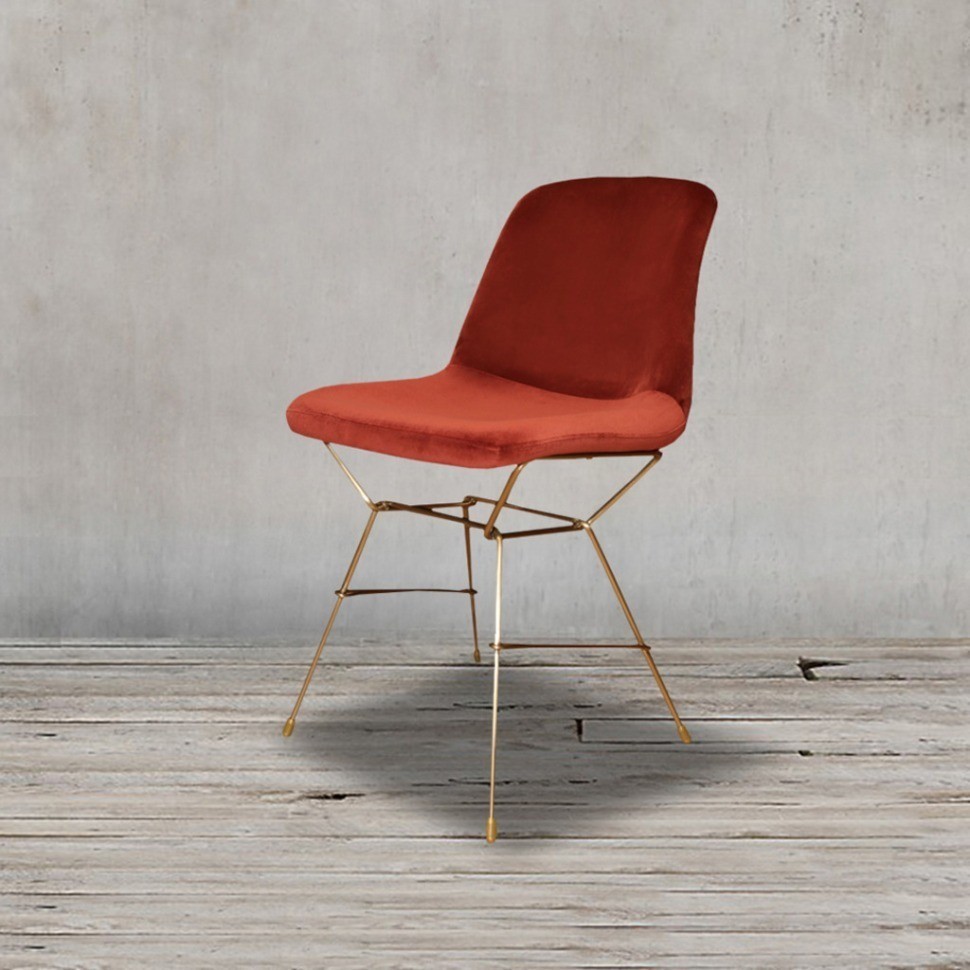 Стул SC-3288HW/burlesque-brown, Каркас матовое золото, вельвет, Lilac, ROOMERS FURNITURE