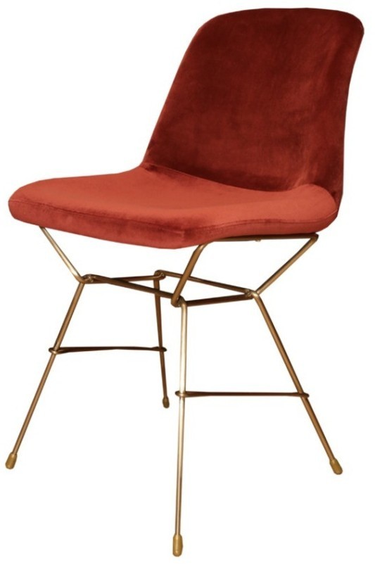 Стул SC-3288HW/burlesque-brown, Каркас матовое золото, вельвет, Lilac, ROOMERS FURNITURE