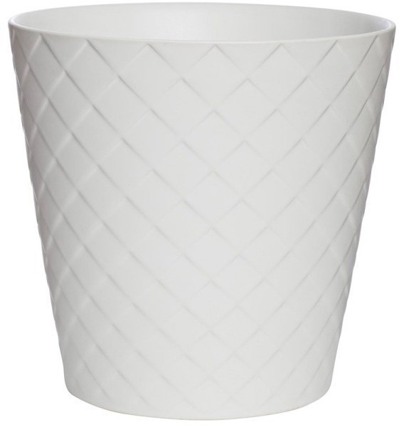 Кашпо белое 19,2*19,2*18,8 (00002865)