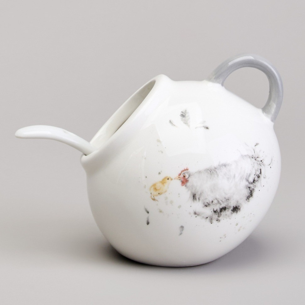 Солонка с ложкой lefard "funny hens" 9*9,5 см 150 мл (358-2307)