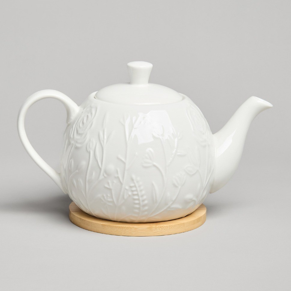 Чайник lefard "meadow" на дер.подставке 22,5*13*11 см 900 мл (587-218)