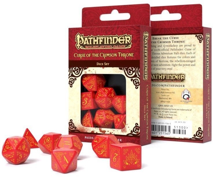 Набор кубиков Pathfinder "Curse of the Crimson Throne", красно-желтый (31574)