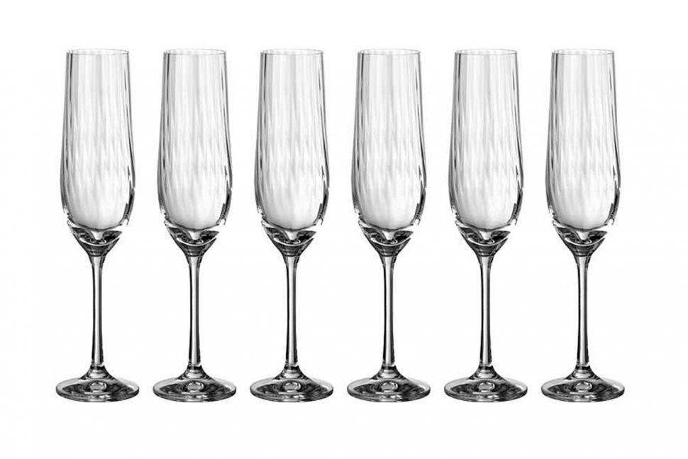 Набор бокалов для шампанского "Waterfall" 6 шт, 190 мл (TT-00008421)