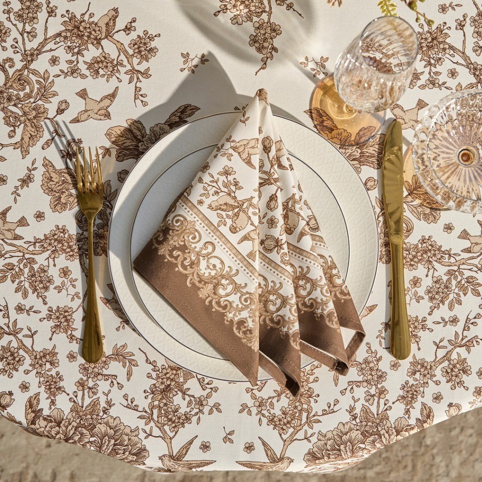 Набор салфеток из 2-х шт "royal garden",40х40см, 100% хлопок ,бежевый ,твил, Lefard (850-754-8)