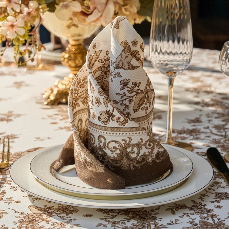 Набор салфеток из 2-х шт "royal garden",40х40см, 100% хлопок ,бежевый ,твил, Lefard (850-754-8)