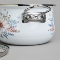 Набор кастрюль agness эмалированных серия &quot;дворцовый парк&quot; 4пр. 2,0л и 2,8л, 18х11см, 20х12см (934-713)