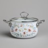 Набор кастрюль agness эмалированных серия "дворцовый парк" 4пр. 2,0л и 2,8л, 18х11см, 20х12см (934-713)