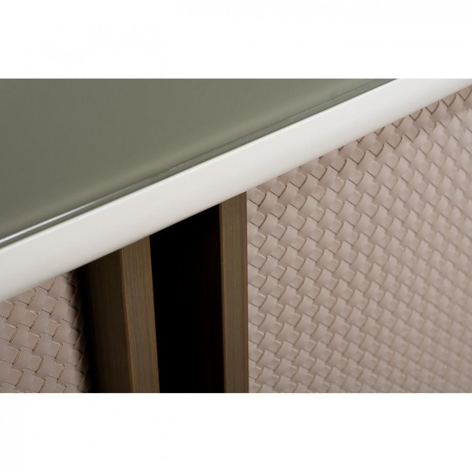 Комод Bel Air плетеная экокожа/стекло 220*50*79см (TT-00005181)