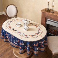 Скатерть овальная &quot;passage&quot;140х300см ,бежевый, 100% хлопок,твил, пропитка Lefard (850-758-42)