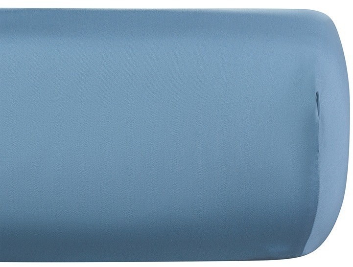 Простыня на резинке из премиального сатина джинсово-синего цвета из коллекции essential,  180х200х30 (79844)