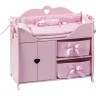 Кроватка-шкаф для кукол с постельным белье, цвет: розовый (PFD120-52)