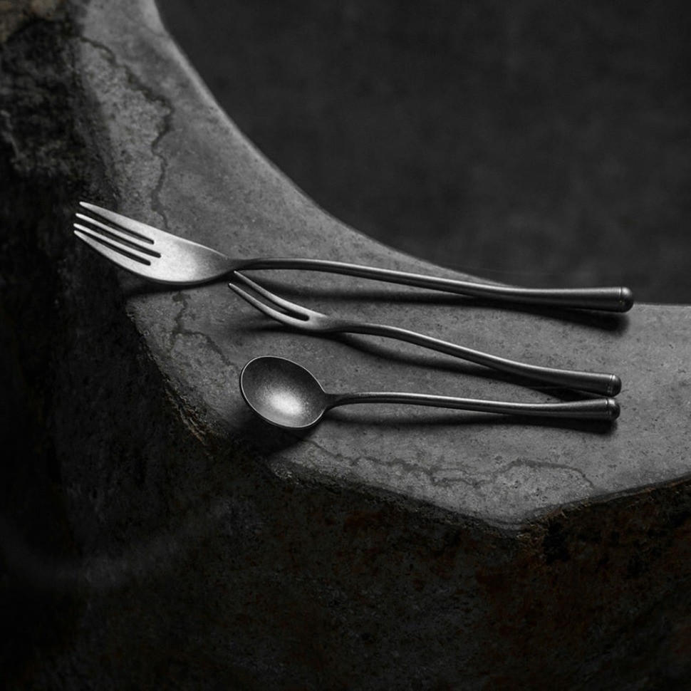 Вилка десертная SD-020-04SW, нержавеющая сталь 18/10, stone washed, ROOMERS TABLEWARE