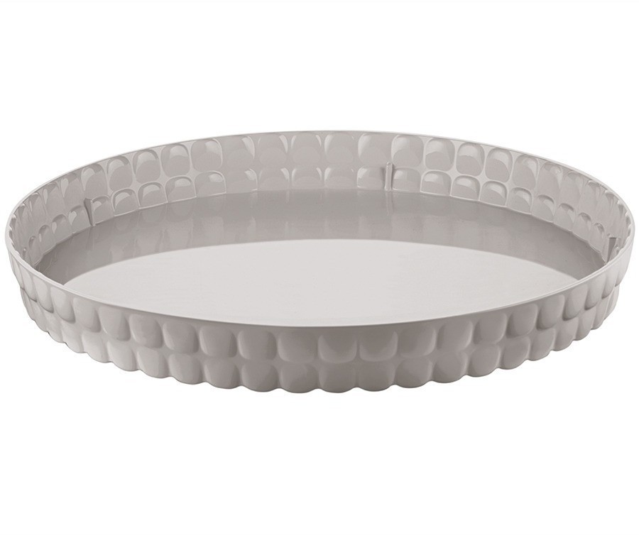 Поднос сервировочный tiffany, D35,6 см, серо-бежевый (75590)