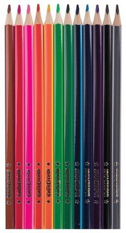 Карандаши цветные с двухцветным грифелем 24 цвета 12 шт 181587 (6) (86108)