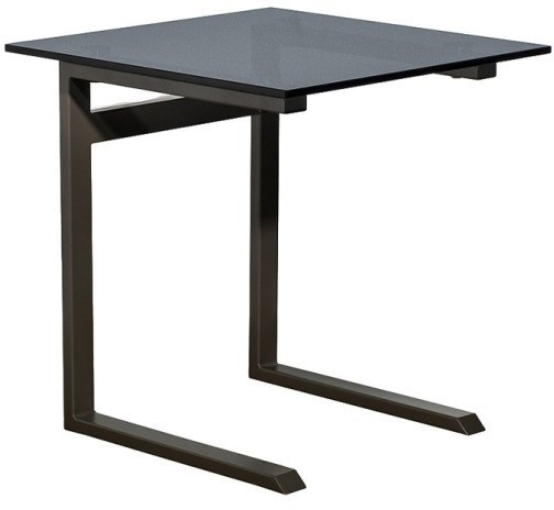 Стол журнальный приставной серый, стекло тонированное 50*50*50см (TT-00015706)