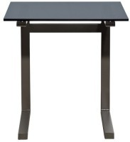 Стол журнальный приставной серый, стекло тонированное 50*50*50см (TT-00015706)