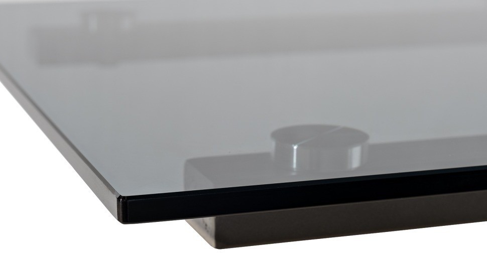 Стол журнальный приставной серый, стекло тонированное 50*50*50см (TT-00015706)