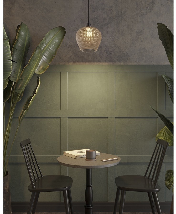 Светильник подвесной aurora, D20 см, серый (76527)