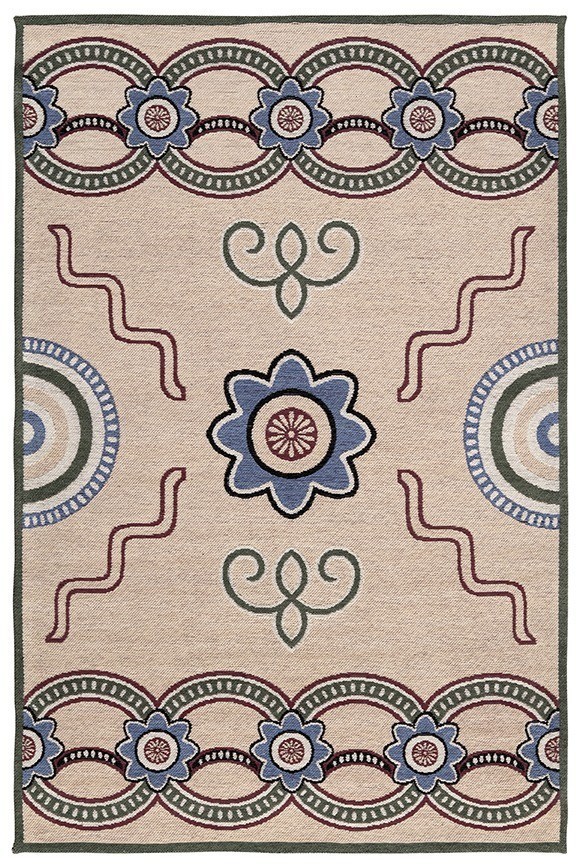 Ковер из хлопка по мотивам эвенских орнаментов из коллекции cultural heritage, 160х230 см (78516)