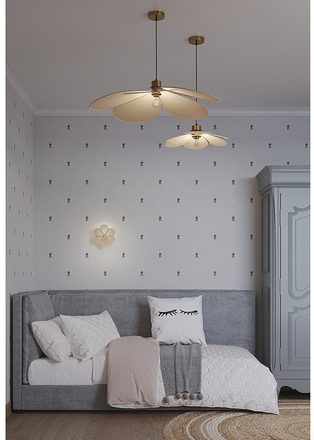 Светильник настенный kamille, D44 см, бежевый (76506)