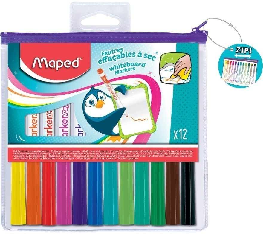 Маркеры для доски Maped Marker Pep's линия 1,5 мм 12 цветов 741817 (72864)