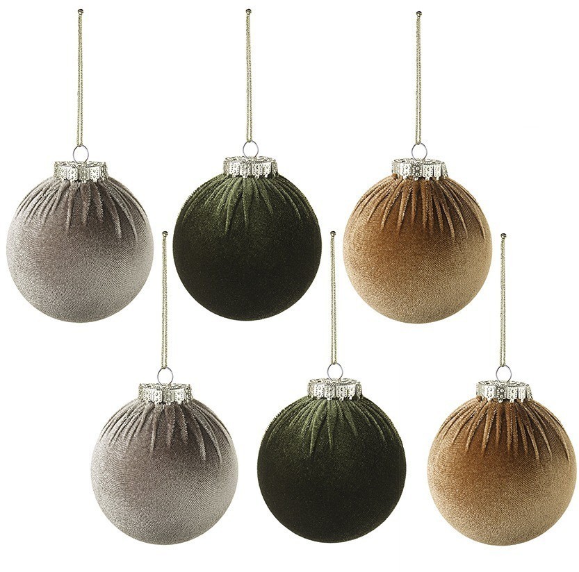 Набор ёлочных украшений velvet christmas из коллекции new year essential, 6 шт. (78277)