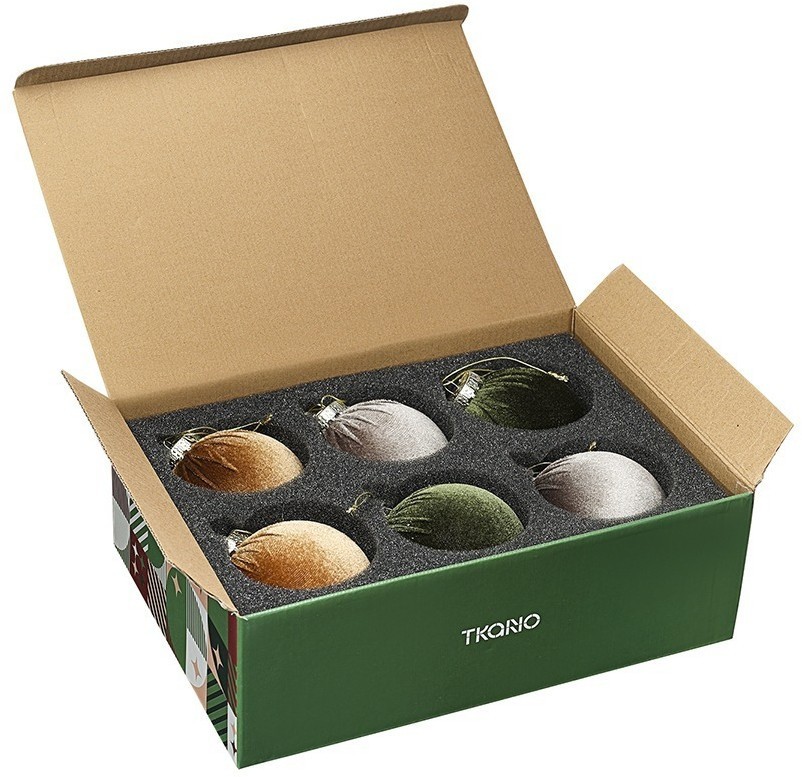 Набор ёлочных украшений velvet christmas из коллекции new year essential, 6 шт. (78277)