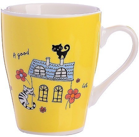 Набор кружек 340 мл 4 шт Кошки LORAINE (31217-Н1)