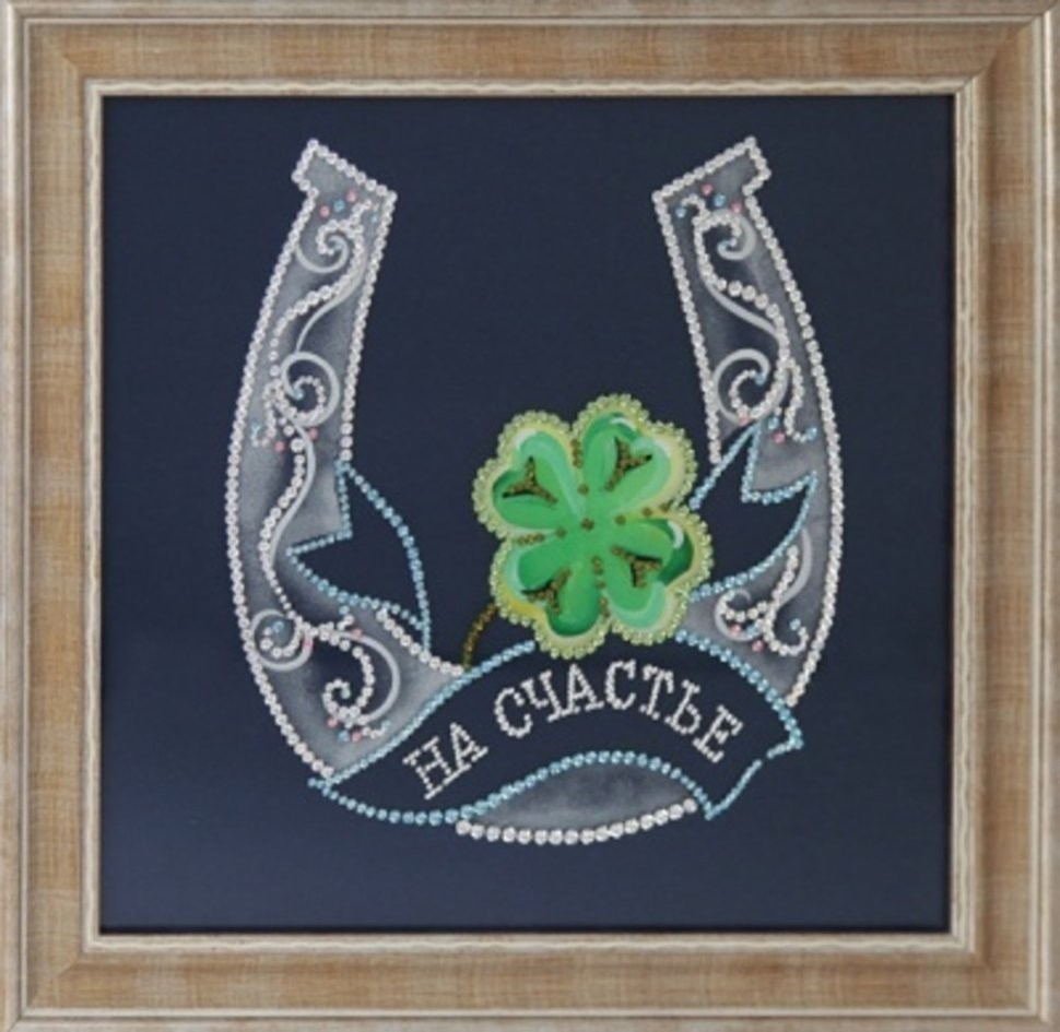 Картина Клевер на счастье с кристаллами Swarovski (1636)