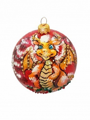 Новогодний шар Огненный творец с кристаллами Swarovski (3006)