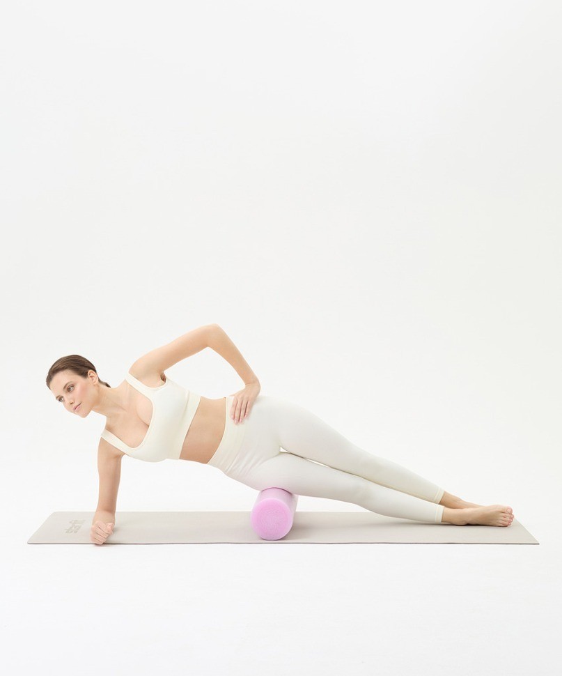 Ролик для йоги и пилатеса STARFIT FA-501, 15x60 см, розовый пастель (2113735)