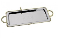 Поднос прямоуг. с ручками &quot;Birds&quot; нерж.сталь 42*19*5см (TT-00008591)