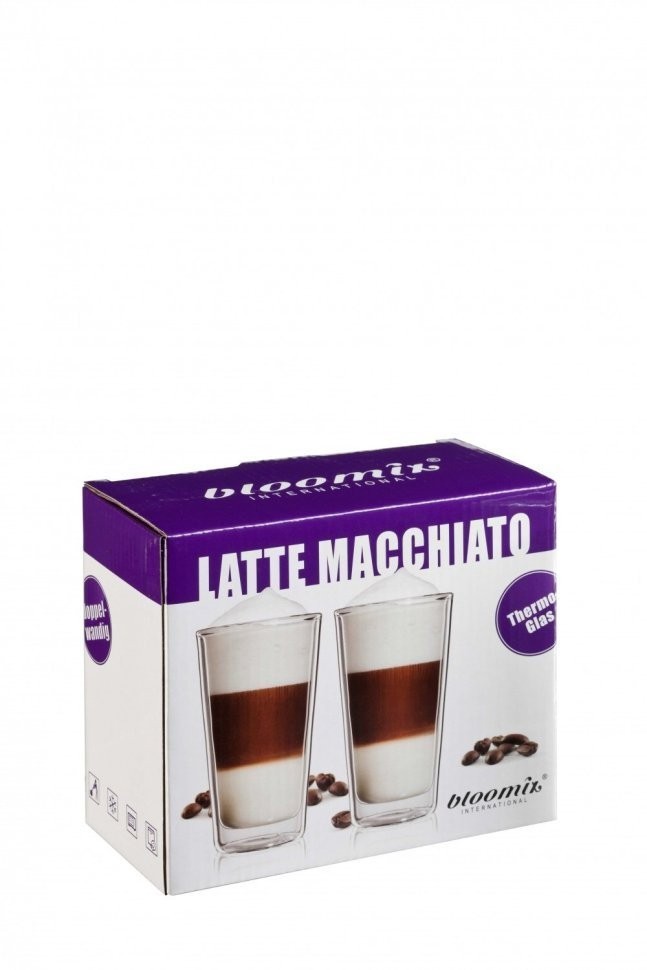 Bloomix Набор стаканов "Латте макиато Милан" Coffee, 300 мл, 2шт C-103-300-G-set2