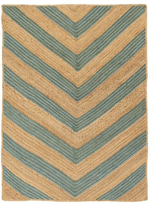 Ковер из джута с вставками зеленого цвета из коллекции ethnic, 120х80 см (74482)