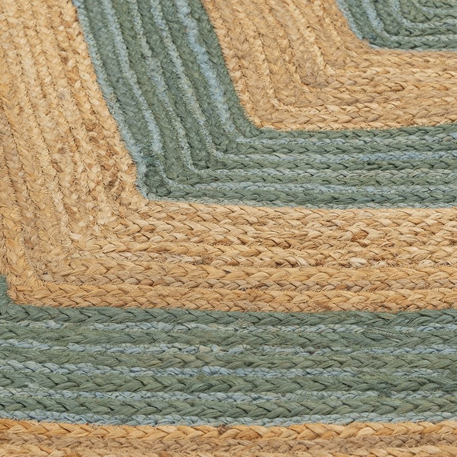 Ковер из джута с вставками зеленого цвета из коллекции ethnic, 120х80 см (74482)