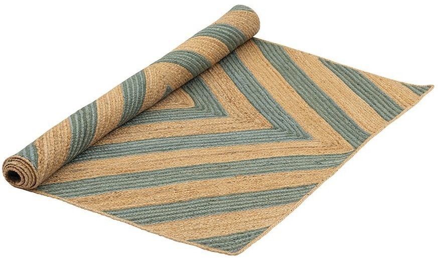 Ковер из джута с вставками зеленого цвета из коллекции ethnic, 120х80 см (74482)