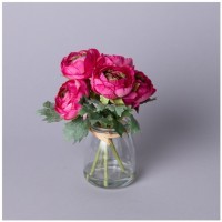 Букет искусственных цветов в круглой вазе высота= 16см Lefard (287-551)