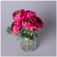 Букет искусственных цветов в круглой вазе высота= 16см Lefard (287-551)