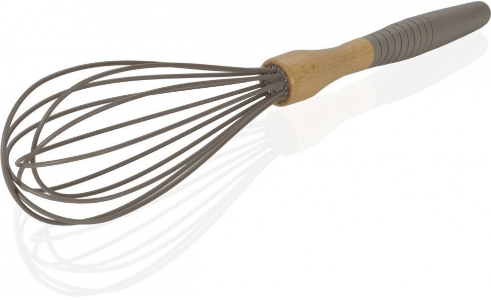 Andrea House Венчик для взбивания серый силикон и дерево CC64182