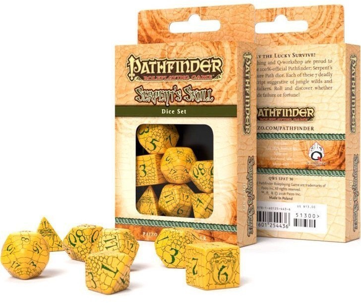 Набор кубиков Pathfinder "Serpent’s Skull", для RPG, желто-черный (31573)