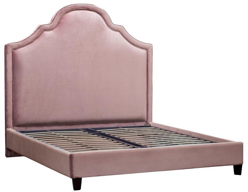 Кровать велюр розовый 191*183*10см (TT-00000749)