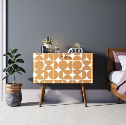 Комод на высоких ножках Berber малый принт 14 арт BB13/Print_14-ET