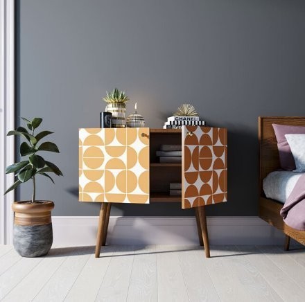 Комод на высоких ножках Berber малый принт 14 арт BB13/Print_14-ET