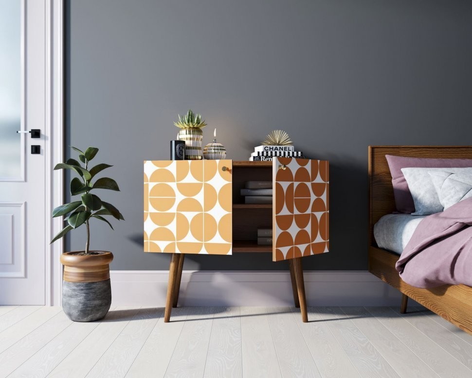 Комод на высоких ножках Berber малый принт 14 арт BB13/Print_14-ET