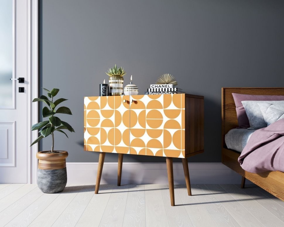 Комод на высоких ножках Berber малый принт 14 арт BB13/Print_14-ET