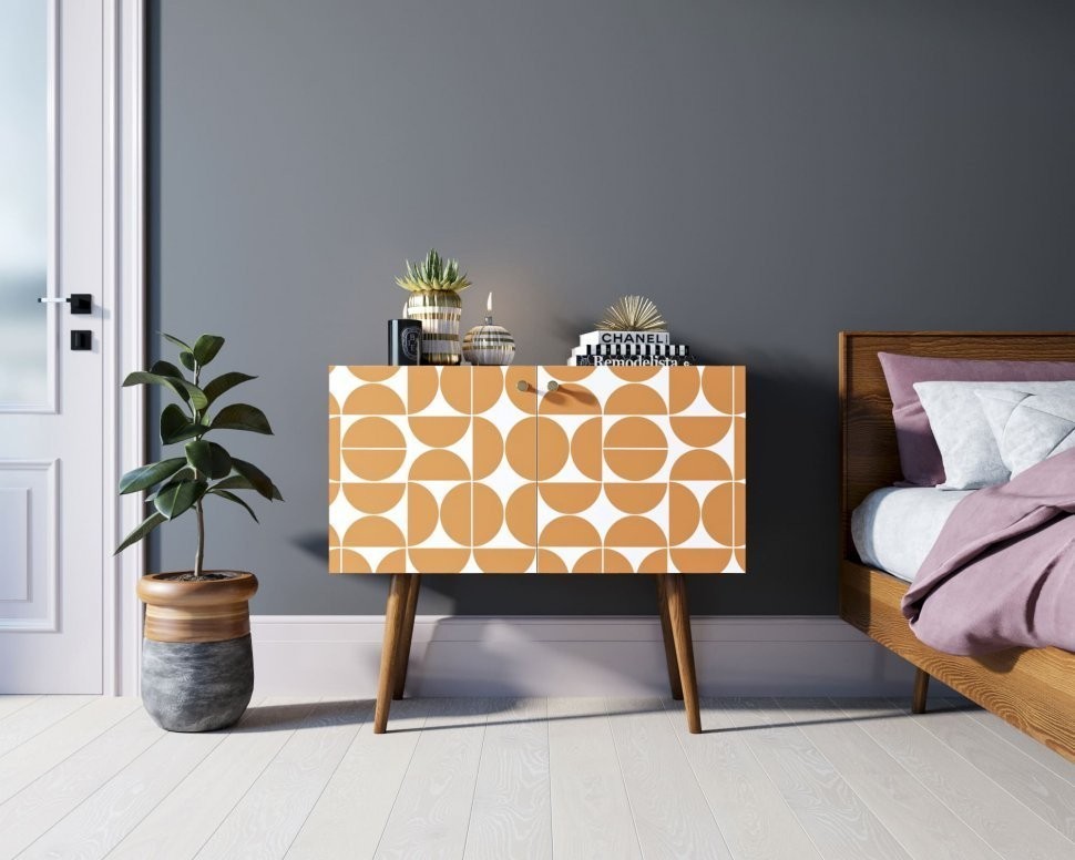 Комод на высоких ножках Berber малый принт 14 арт BB13/Print_14-ET