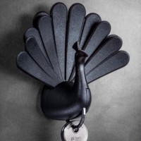 Ключница peacock, черная (74974)