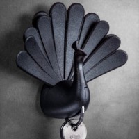 Ключница peacock, черная (74974)